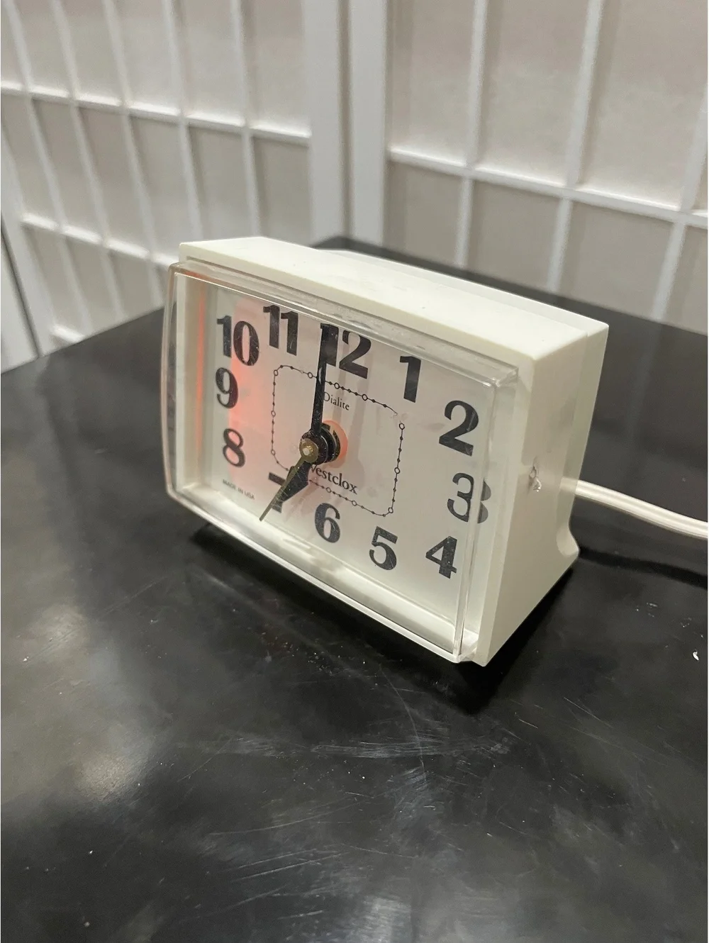 Vintage MCM Westclox DIALITE Electric Alarm Clock Model 22090-22540 Made in USA